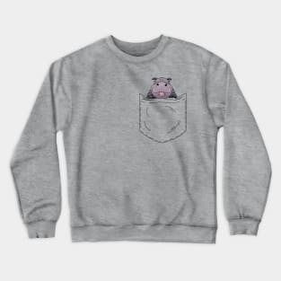 Hippo in a pocket Crewneck Sweatshirt